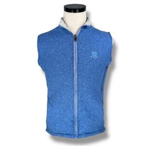 Peter Millar Crown Sport Reversible Fleece‎ Vest Men's Small Blue Gray 1912 Club